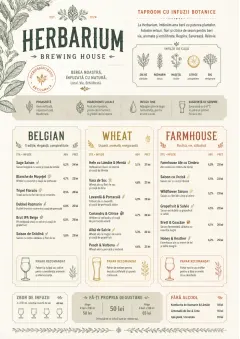 Botanical Infusion menu template preview