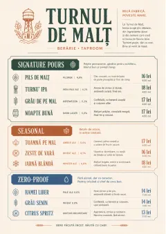 Boutique Pour Card menu template preview