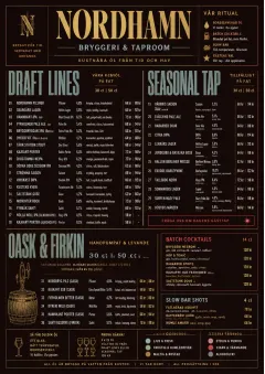 Editorial Cellar menu template preview