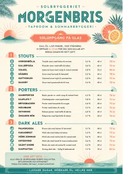 Tropical Refresh menu template preview
