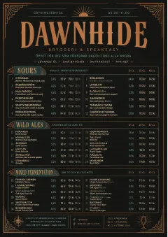 Speakeasy Spirits menu template preview