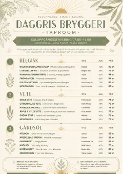 Botanical Infusion menu template preview