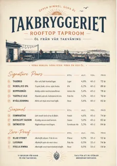 Boutique Pour Card menu template preview