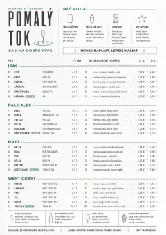 Modern Minimal Pour menu template preview