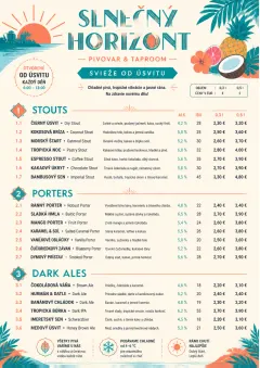 Tropical Refresh menu template preview