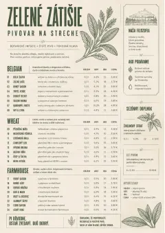 Botanical Infusion menu template preview