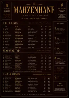 Editorial Cellar menu template preview