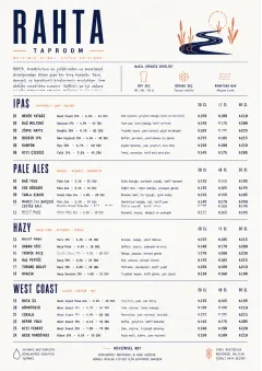 Modern Minimal Pour menu template preview