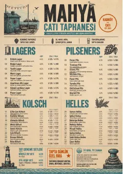 Heritage Taproom menu template preview
