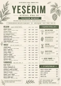 Botanical Infusion menu template preview