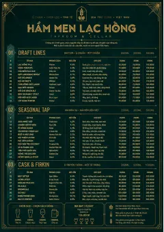 Editorial Cellar menu template preview