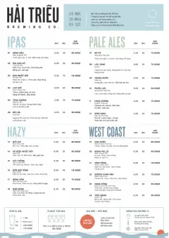 Modern Minimal Pour menu template preview