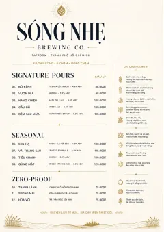 Boutique Pour Card menu template preview