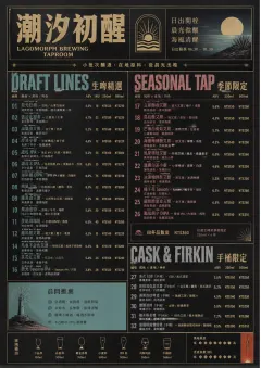 Editorial Cellar menu template preview