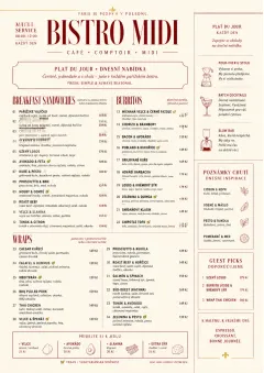 Bistro Midi menu template preview