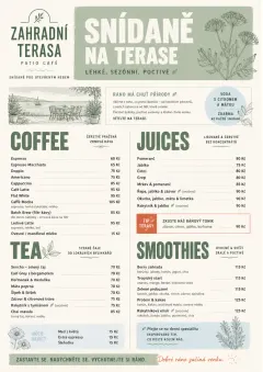 Garden Patio Day menu template preview