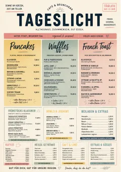 Modern Brunch Editorial menu template preview