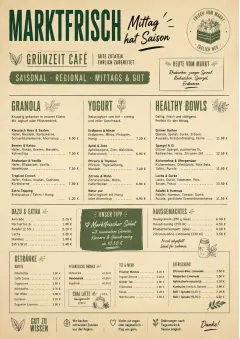 Market Fresh Midday menu template preview