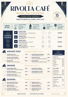 Power Lunch menu template preview