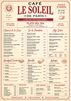 Bistro Midi menu template preview