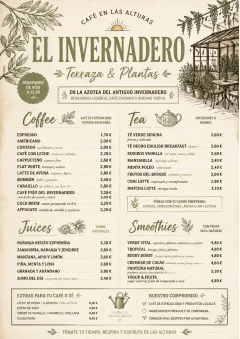 Garden Patio Day menu template preview