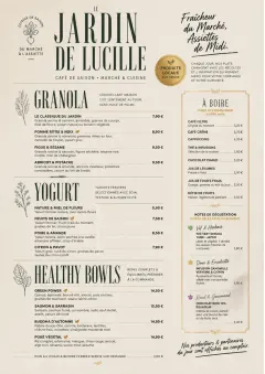 Market Fresh Midday menu template preview
