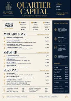 Power Lunch menu template preview
