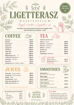 Garden Patio Day menu template preview