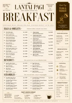 Sunrise Classic menu template preview