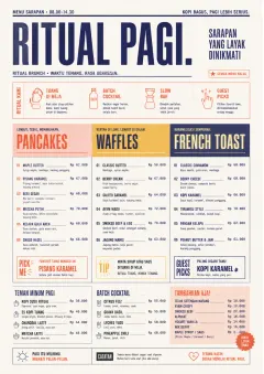Modern Brunch Editorial menu template preview