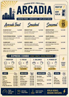 Power Lunch menu template preview