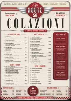 Diner Comfort menu template preview