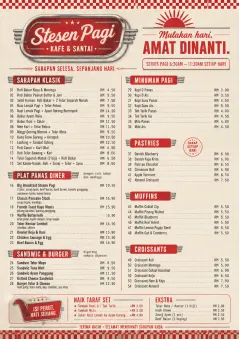 Diner Comfort menu template preview