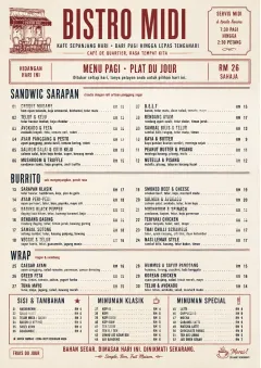 Bistro Midi menu template preview