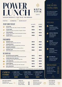 Power Lunch menu template preview