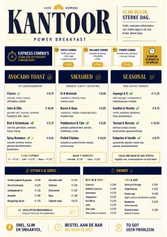 Power Lunch menu template preview