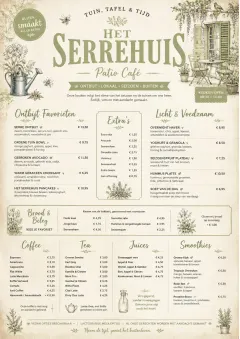 Garden Patio Day menu template preview