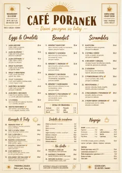 Sunrise Classic menu template preview