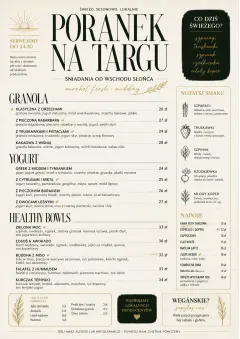 Market Fresh Midday menu template preview