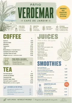 Garden Patio Day menu template preview