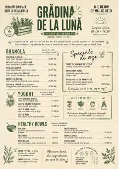 Market Fresh Midday menu template preview