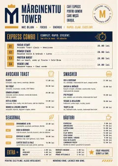Power Lunch menu template preview
