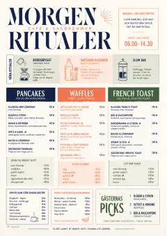 Modern Brunch Editorial menu template preview