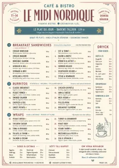 Bistro Midi menu template preview
