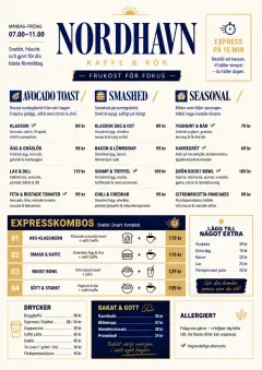 Power Lunch menu template preview