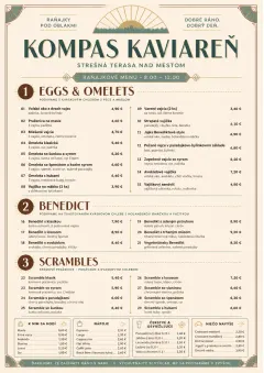 Sunrise Classic menu template preview