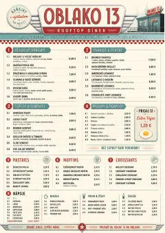 Diner Comfort menu template preview