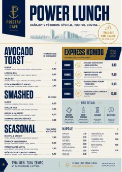 Power Lunch menu template preview
