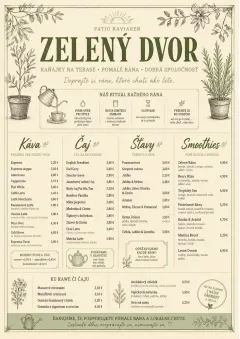 Garden Patio Day menu template preview