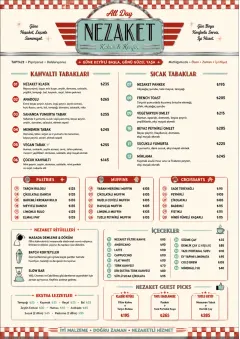 Diner Comfort menu template preview